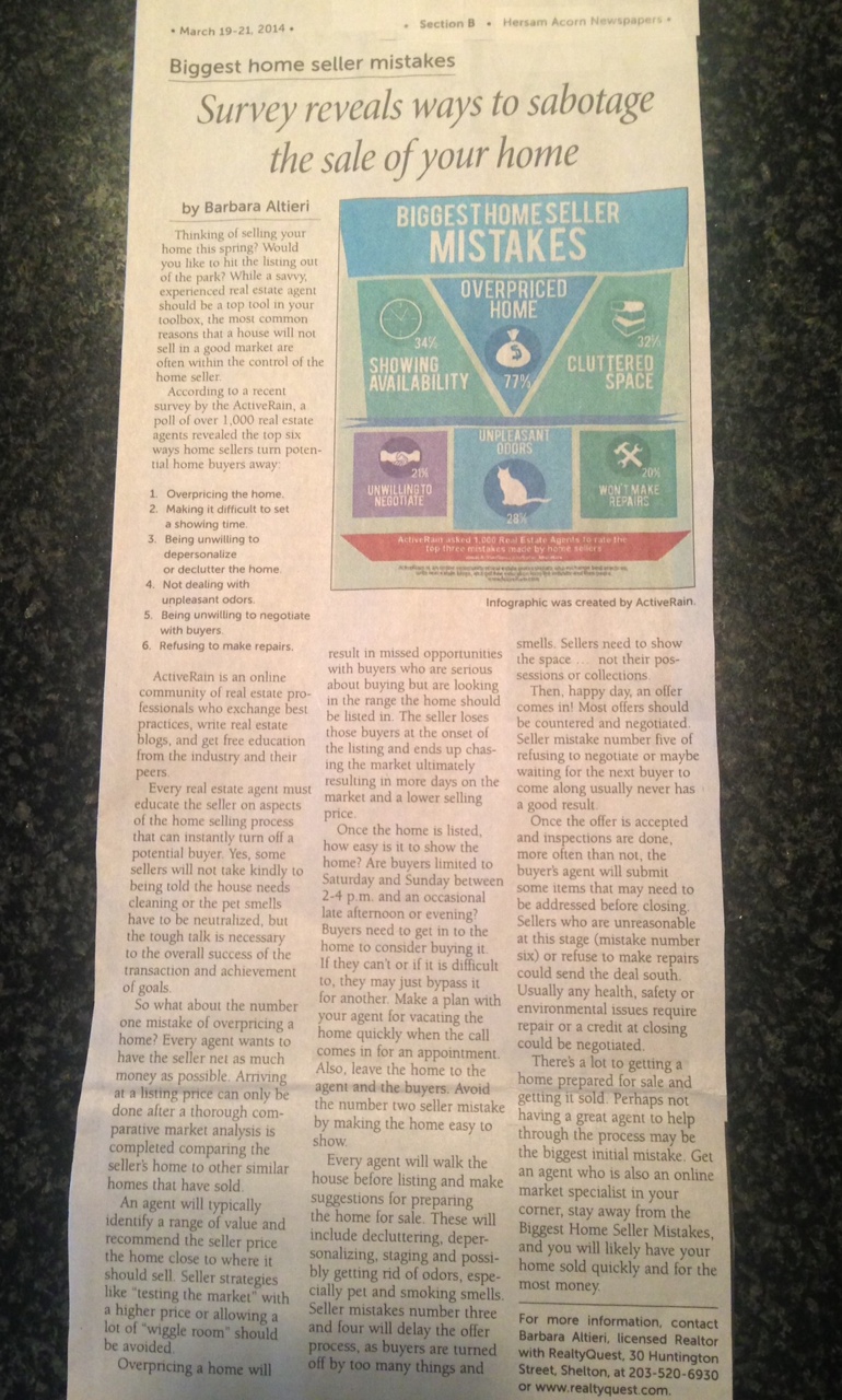 Activerain Featured in Fairfield County CT Newspapers